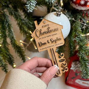 Our First Home Christmas Ornament,Personalized New Home Gift,Custom Family Home Ornament,Our First Home Keepsake,First Home Christmas Gift