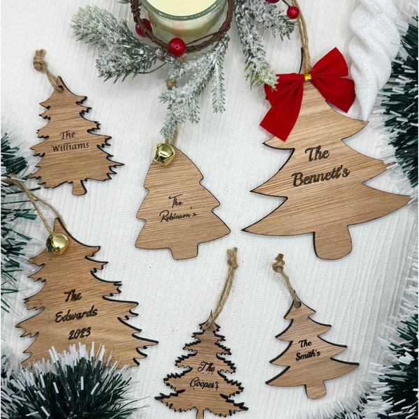 Personalized Wooden Tree Decoration | Christmas Ornament | Xmas Gift