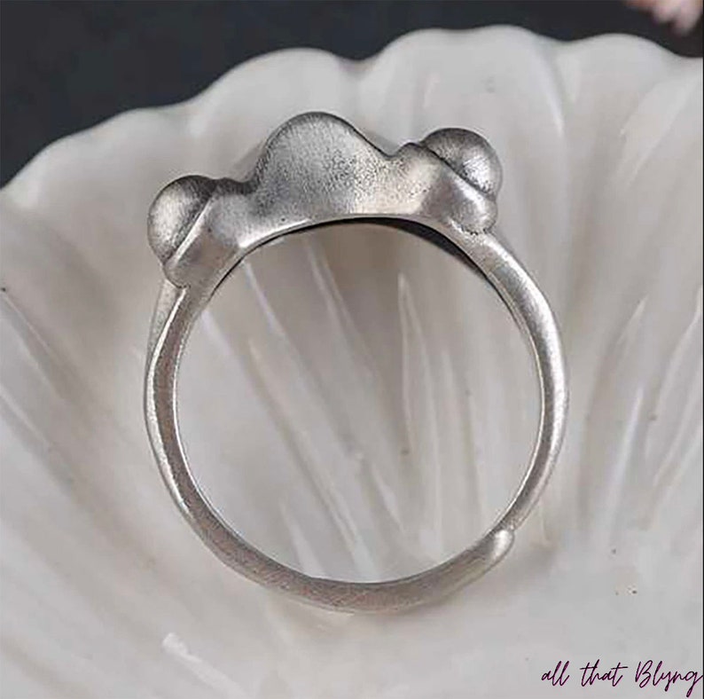 Vintage Frog RingAdjustable Frog ring silver handmade Etsy