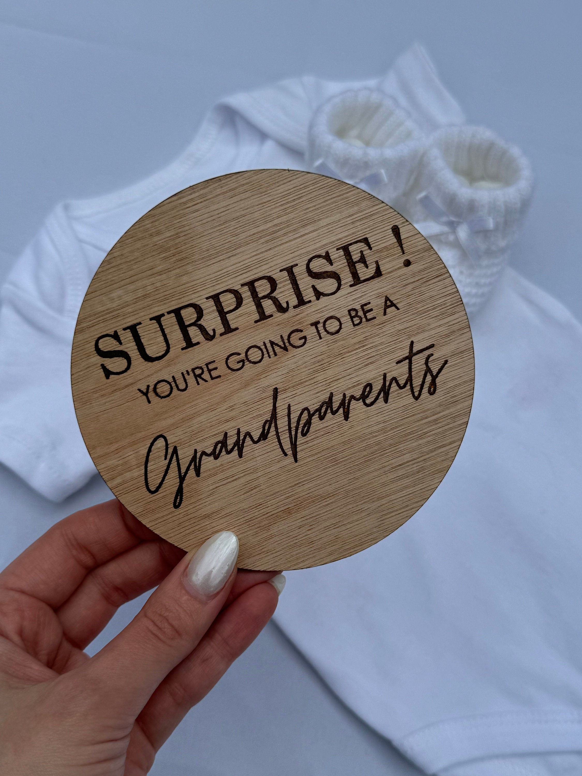 You’re going to be Grandparents surprise disc | Pregnancy announcement gift, Baby announcement, Dad to be announcement