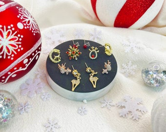 Boucles d’oreilles Reindeer Stud / Boucles d’oreilles de Noël / Boucles d’oreilles festives