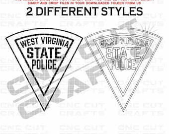 West Virginia State Police Badge vector svg patch logo emblem monogram high quality cnc laser cutting digital dxf jpg png file