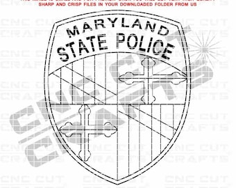 2 Inch Non-Reflective Maryland State Police Logo Sticker Decal 2 Inch Non-Reflective Maryland State Police Logo Sticker Decal