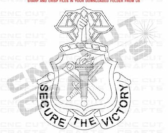Insignia de regimiento de Asuntos Civiles del Ejército de EE. UU., archivo cortado con láser CNC