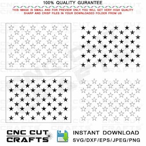 50 Star SVG Flag Union Vector File, 4 Styles for Cnc cutting, Cricut file, laser engraving to metal and wood, making custom us flag