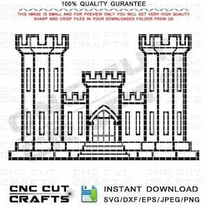 US Army Corps Of Engineers svg Logo vector black white dxf eps png for cricut cnc cut laser wood engraving digital cut file