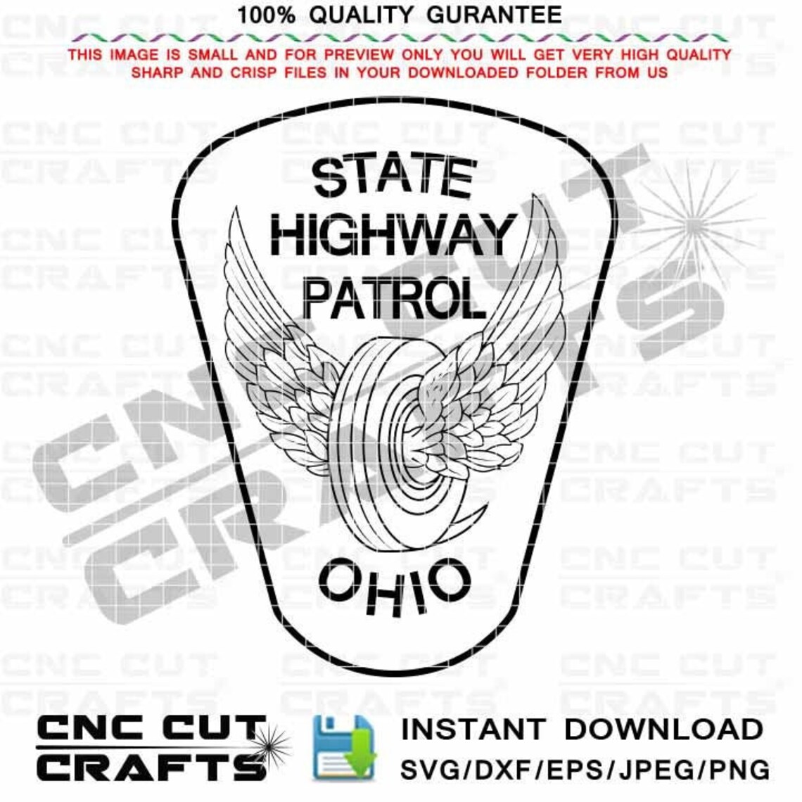 Ohio State Highway Patrol Svg Badge Patch State Trooper Etsy Canada