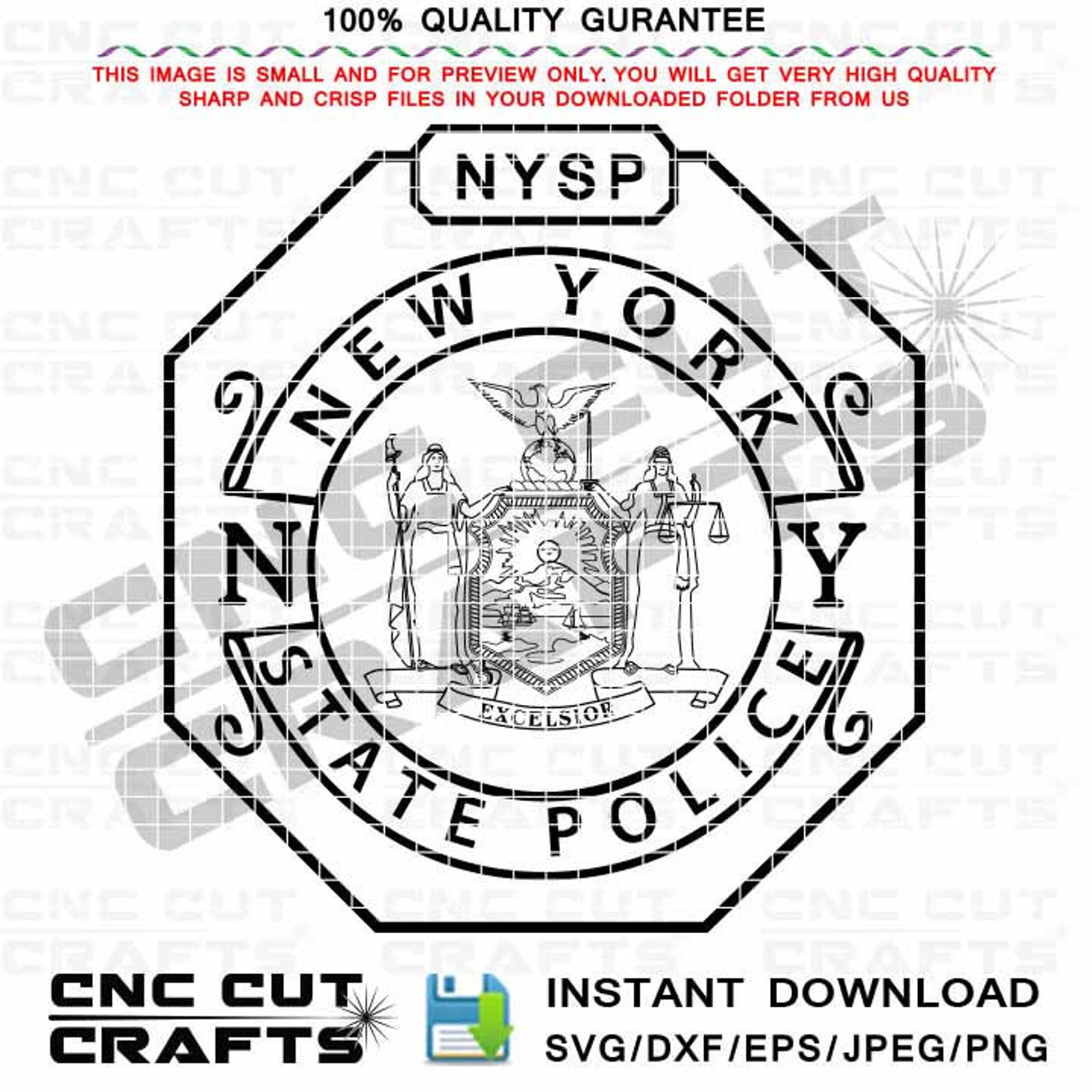 New York State Police Svg NYSP Vector Badge Patch Logo | Etsy