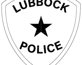 Lubbock Police Patch vector, svg, dxf file for laser cutting, engraving, cricut. and digital cutting machines.