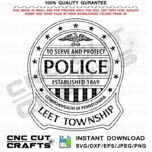 Leet Polizei Aufnäher Vektor Logo SVG Cut File, Schneidedatei, Pennsylvania.jpg