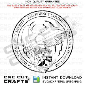 Goochland County Sheriffs Emergency Communications Response Team Logo, Vector, Patch, Svg Cricut Cnc Router, Laser engraving