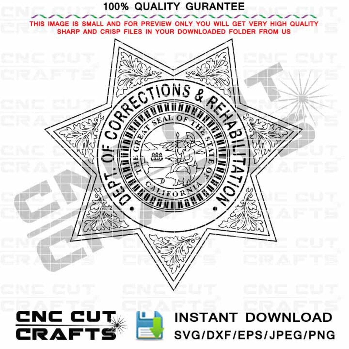 California Dept of Corrections and Rehabilitation svg CDCR | Etsy