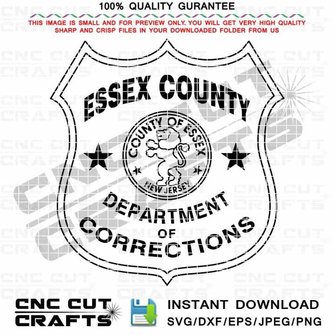 Essex County New Jersey Department of Correction NJ Svg Badge Etsy