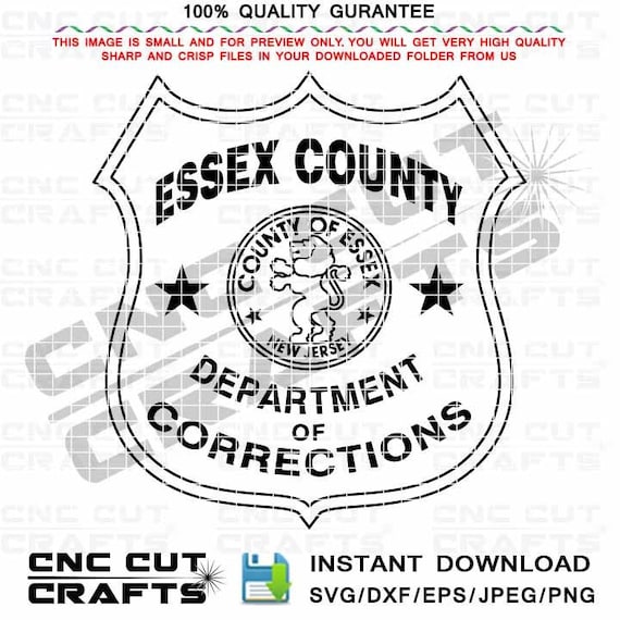 Essex County New Jersey Department of Correction NJ Svg Badge Etsy