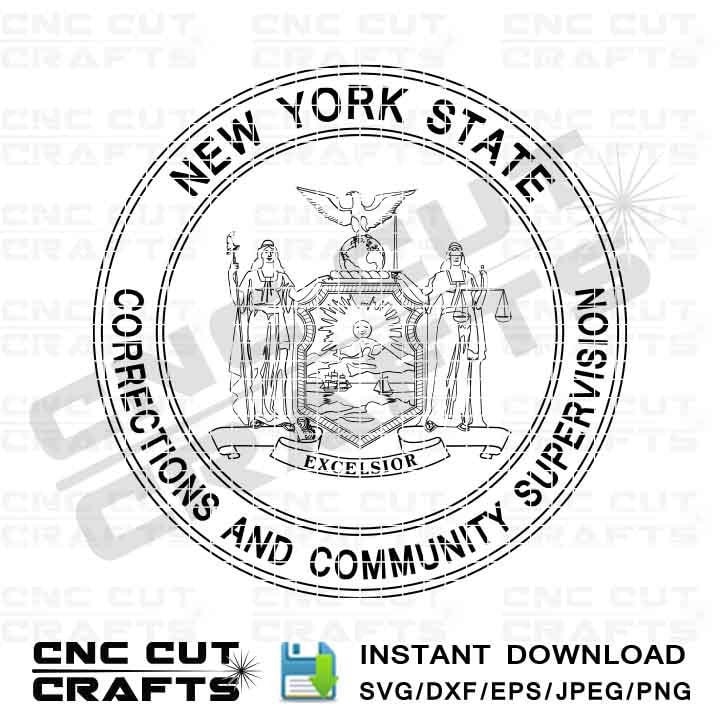 NY Corrections and Community Supervision Svg Dxf Logo Cnc