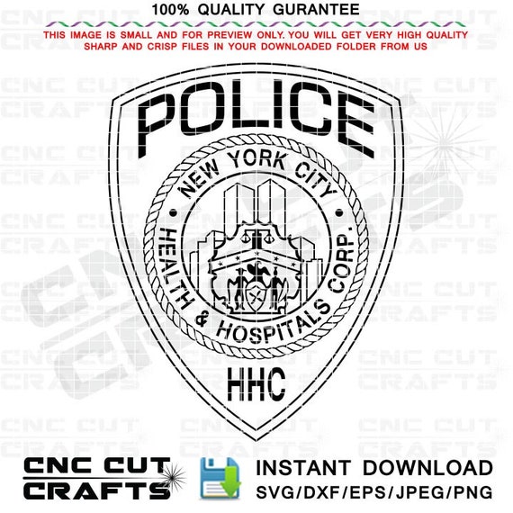 New York City Health and Hospital Corp Police NYC HHC Badge Etsy