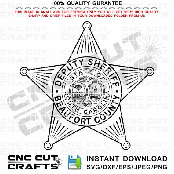Deputy Sheriff Badge Svg Sheriff Star Logo Vector File for Cnc - Etsy
