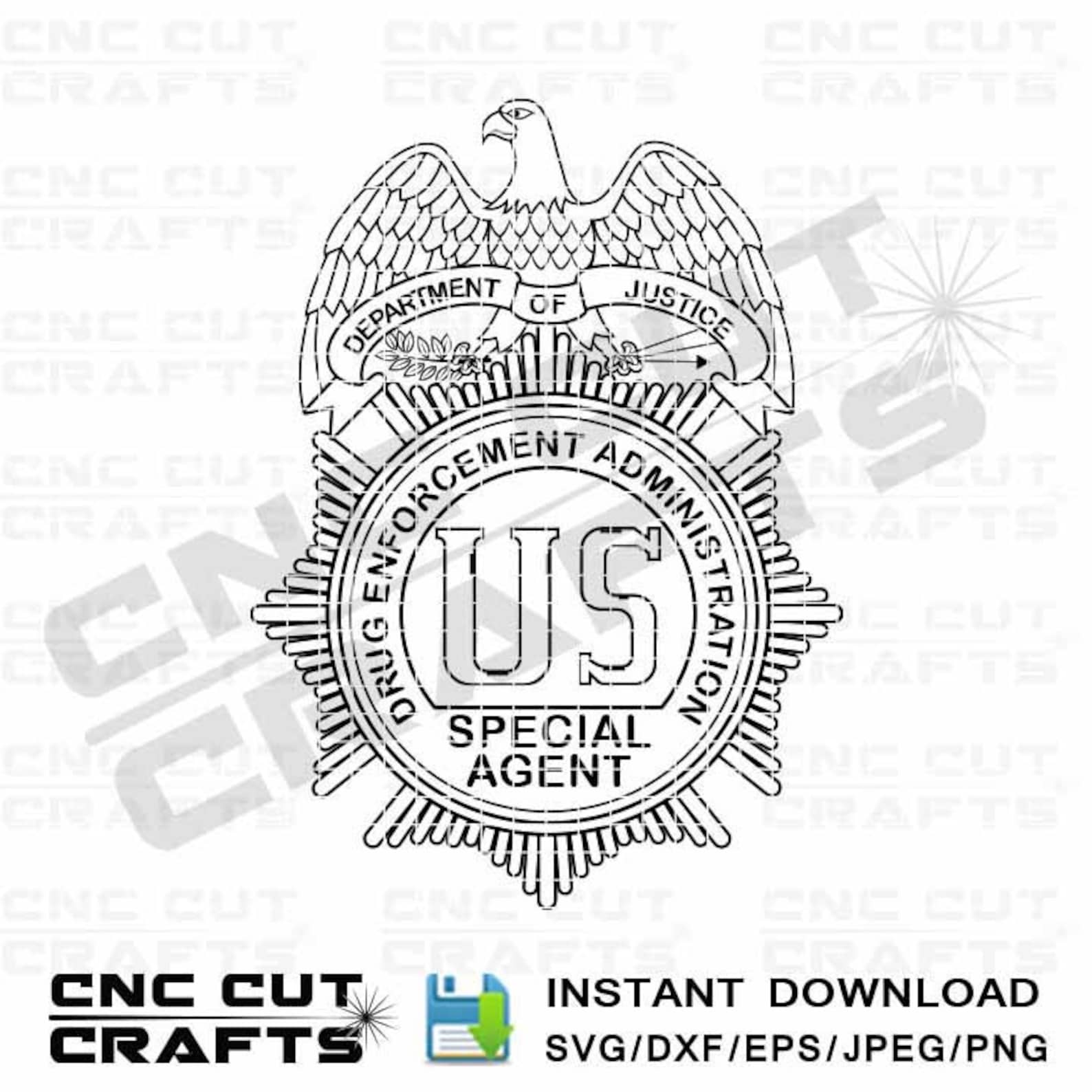 Special Agent Logo Svg US Drug Enforcement Administration DEA Etsy
