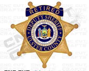 Insignia de ayudante del sheriff retirado, impresión 4K (descarga digital)