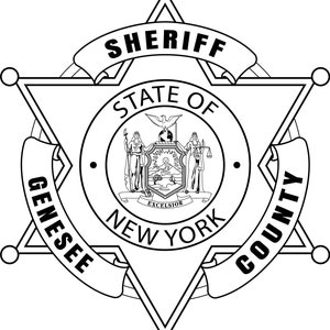 Comté de Genesee, New York, shérif, badge svg, svg, eps, dxf, png, gravure laser jpeg, découpe laser, fichier routeur CNC, gravure sur bois, fichier laser