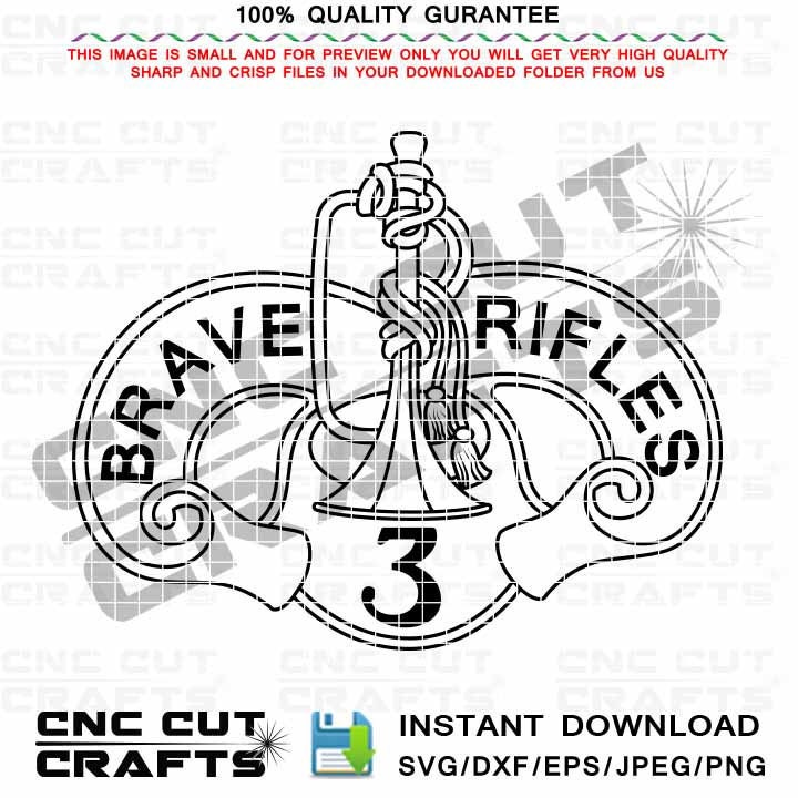 3rd Cavalry Regiment SVG, Brave Rifles Insignia Vector (CNC, Laser Cut ...