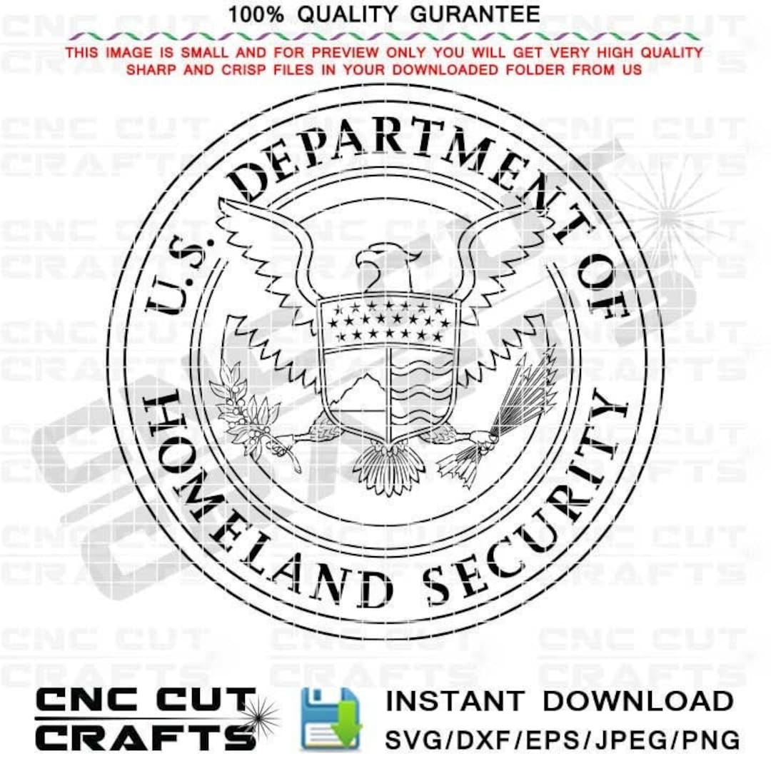 Dept of Homeland Security Svg Seal Vector Logo Emblem Black White