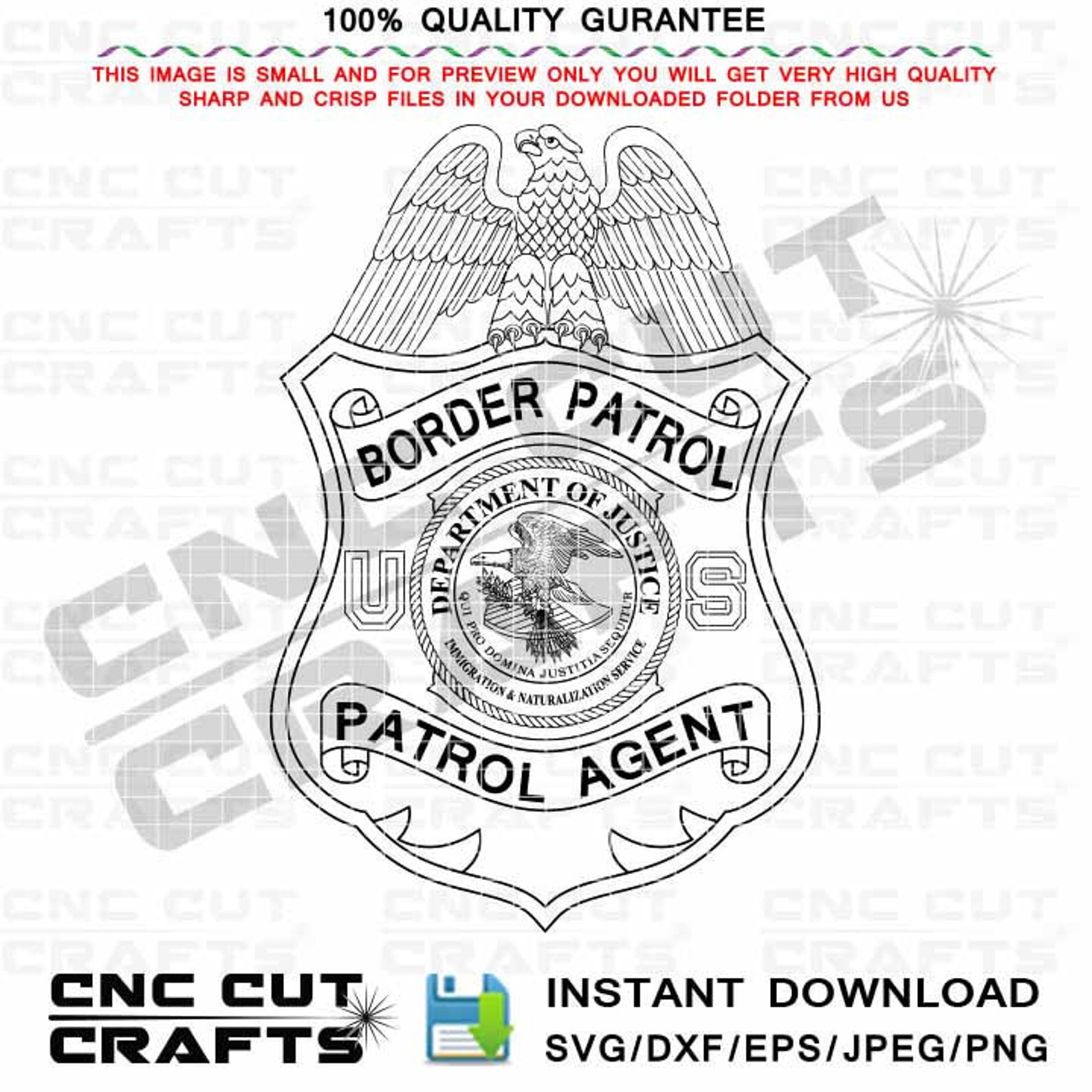 USBP Badge Vector US Border Patrol Agent Badge Vector svg Etsy