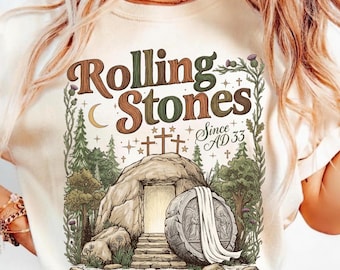 Jesús Rolling Stones PNG Descarga digital Él ha resucitado Diseño de sublimación Cristiano PNG Clipart Pascua Coqueta PNG Retro Pascua Cristiana
