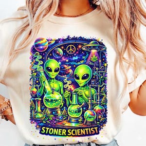 Científico fumador alienígena de la galaxia, 4:20 Vida Hoja de marihuana PNG, Inhala la buena mierda, Gráfico de marihuana fumadora Lotus Cannabis Sublimación de marihuana