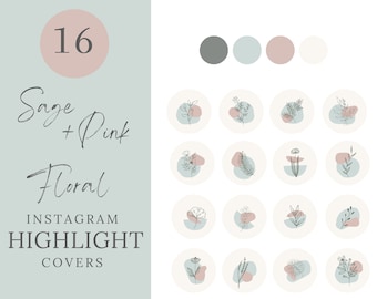 Bloemen Instagram highlight iconen, Botanische insta cover highlights, bloemist instagram highlight covers, tuinieren highlight cover iconen
