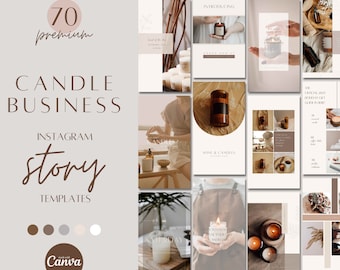 Candle Business Instagram-verhaalsjablonen, Candlemaker insta Stories, kaarsenmaker sociale marketing, canva-sjabloon voor kaarsenwinkel, INST
