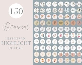 Icônes florales Instagram highlight, Botanical insta cover highlights, fleuriste instagram highlight covers, bundle highlight cover icons