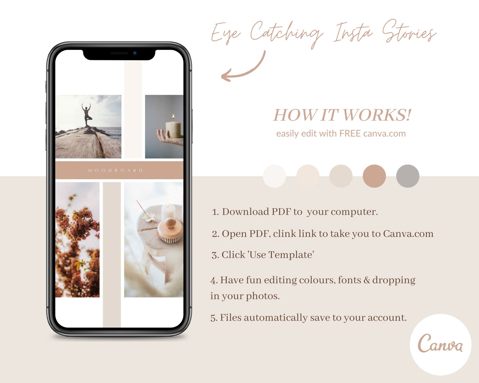 Yoga Instagram Post and Story Template Bundle, Wellness Social Media ...