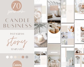 Candle Business Instagram-verhaalsjablonen, Candlemaker insta Stories, kaarsenmaker sociale marketing, canva-sjabloon voor kaarsenwinkel, INST