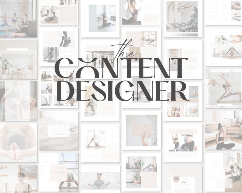 Yoga Instagram Post and Story Template Bundle, Wellness Social Media ...