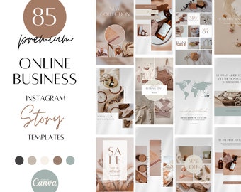 Sociale media-sjablonen voor Instagram, online zakelijke sjablonen, Canva Blogger-sjablonen, Instagramverhalen, moderne Instagram-engagement