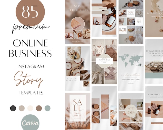 Social Media Templates for Instagram, Online business templates, Canva Blogger Templates, Instagram Stories, modern instagram engagement
