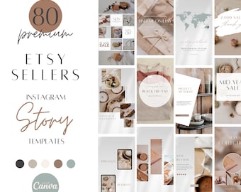 Etsy-verkoper Instagram-verhaalsjablonen, Etsy Shop insta-verhalen, marketing voor je kleine bedrijf, canva-sjabloon voor Etsy-bedrijf, INST