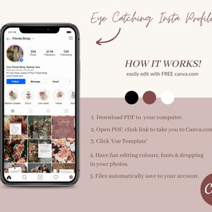 Florist Instagram Story and Post Templates Floral Insta - Etsy