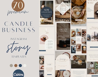 Candle Business Instagram Story Templates, Candlemaker insta Stories, marketing social du fabricant de bougies, canva template for candle shop, INST
