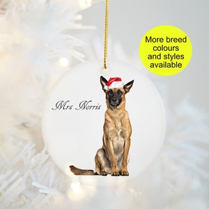 Malinois christmas ornament clearance