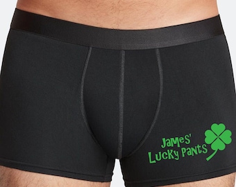 Lucky Pants | Personalised Boxers | Father's Day Gift | Valentines Gift for him | Underpants | St Patrick's Day | Humorous | Novelty Gift
