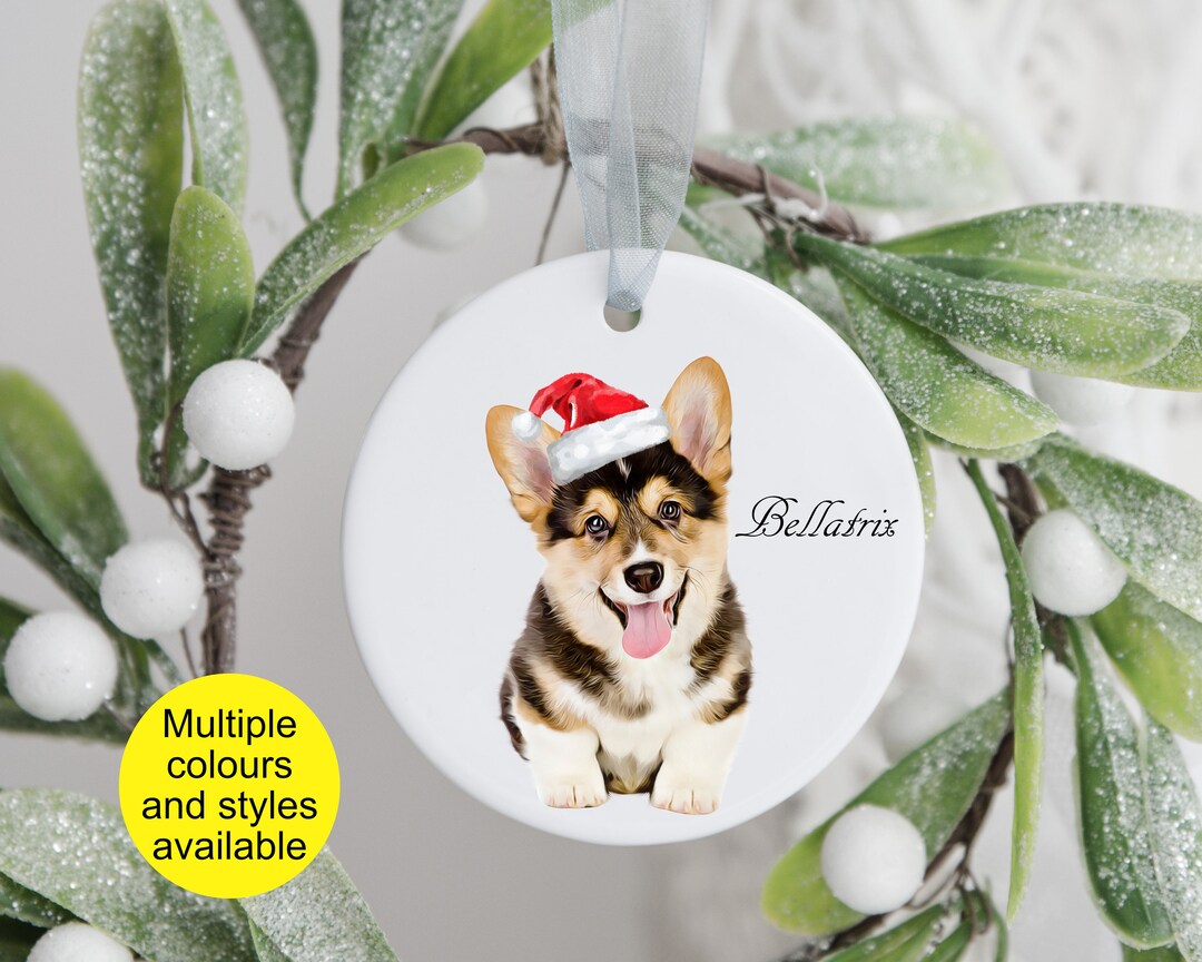Pembroke Welsh Corgi Dog Tree Ornament Personalised Christmas