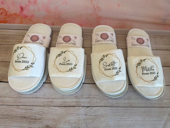 Open toe shop spa slippers