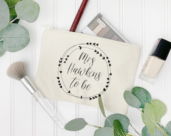 Personalised Make-up Bag | Canvas makeup bag | Small Medium Large | Wide Range of Colours | Bridesmaid Gift | Box Filler | Bride to be Gift