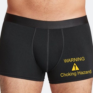 Couples Underwear, Funny Valentines Gift for Him, Funny Underwear Men,  Caution Choking Hazard Slippery When Wet, Anniversary Gift for Him -   Canada