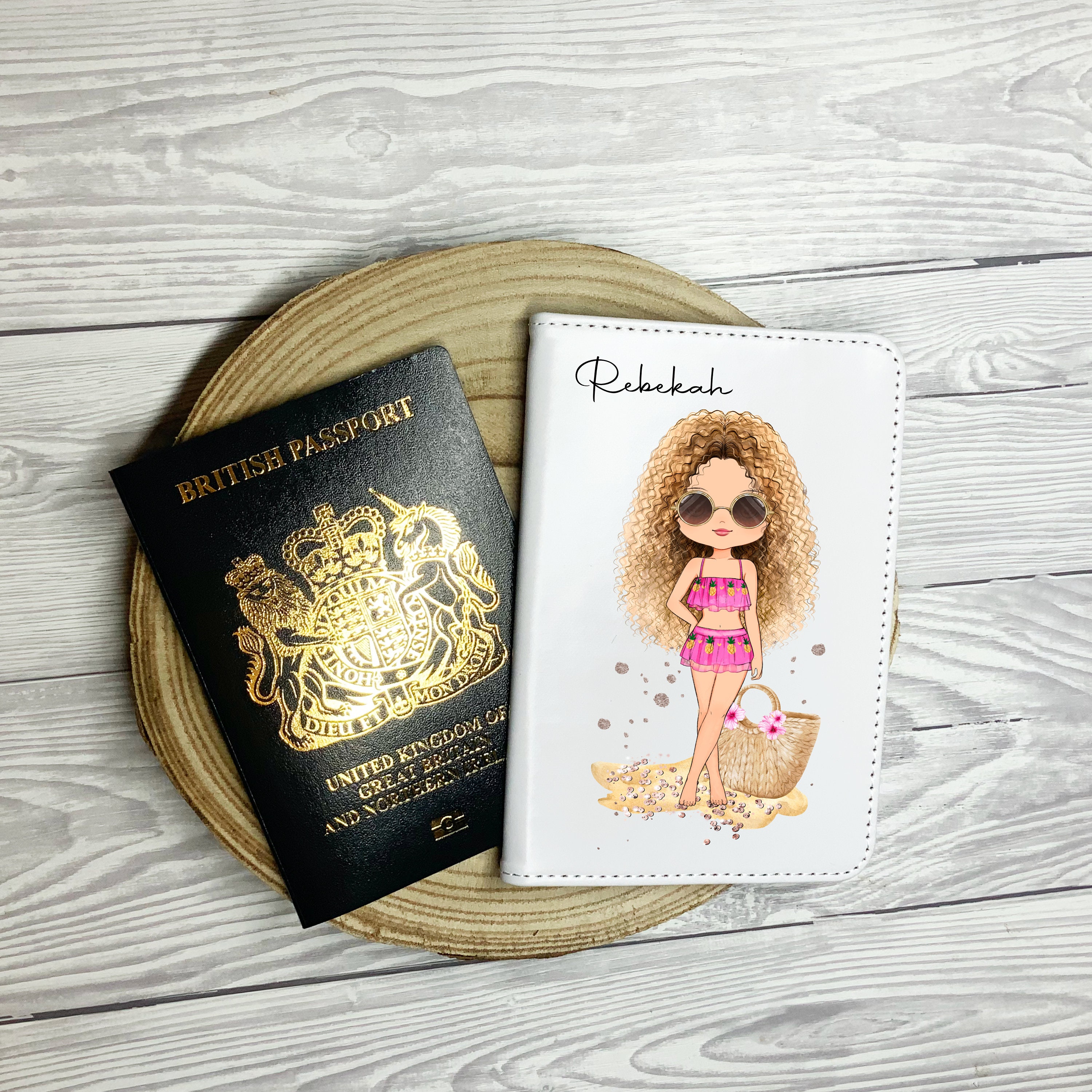 PU Cute Passport Cover Unique Passport Tag Travel Document Holder for  Couples