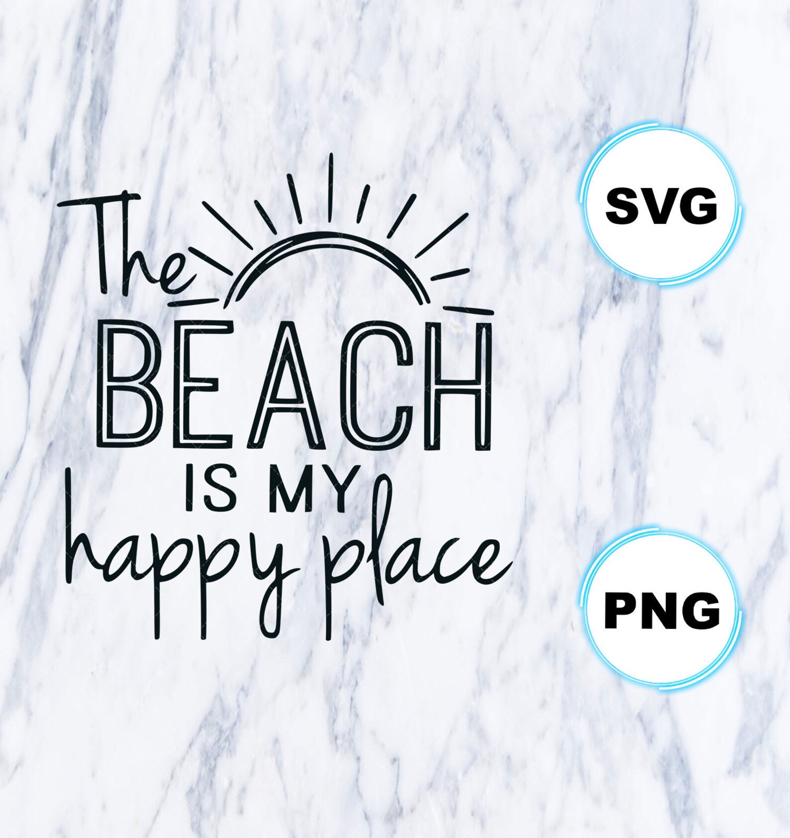 The Beach is my Happy Place Svg Beach Svg Vacation Svg Summer Etsy