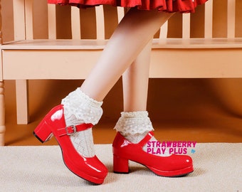 red patent mary jane shoes