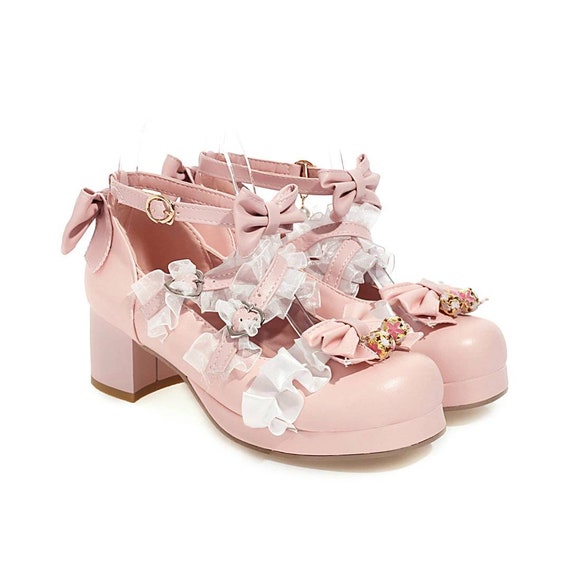 Pink Lolita Heels in Sizes up to 17 US 